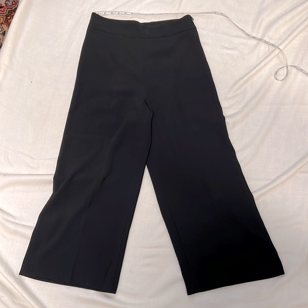 Zara High Waist Wide Leg Cropped Trousers